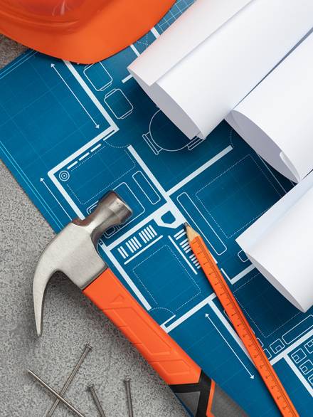 top-view-steel-hammer-with-other-construction-elements-tools